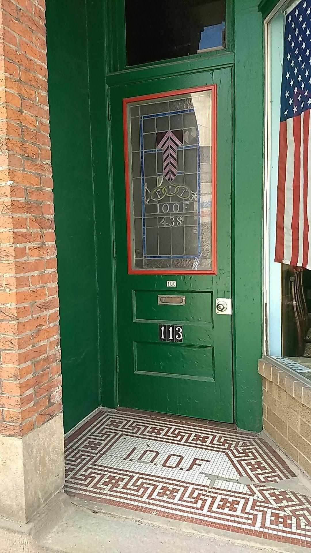 Entrance door to the IOOF Building