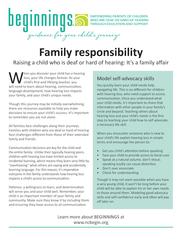 Family Responsibility Brochure