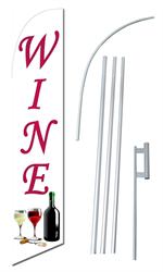 Wine Swooper/Feather Flag + Pole + Ground Spike