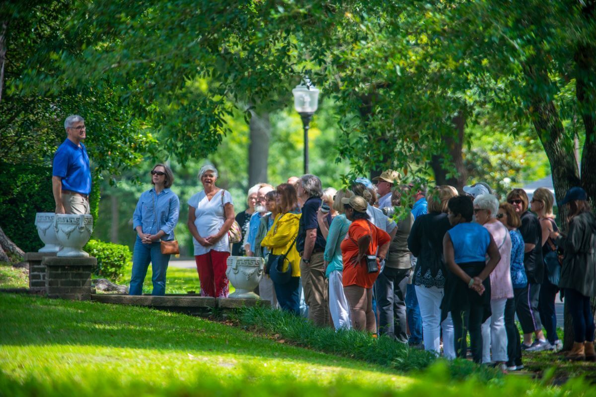 participants on an outdoor walking tour