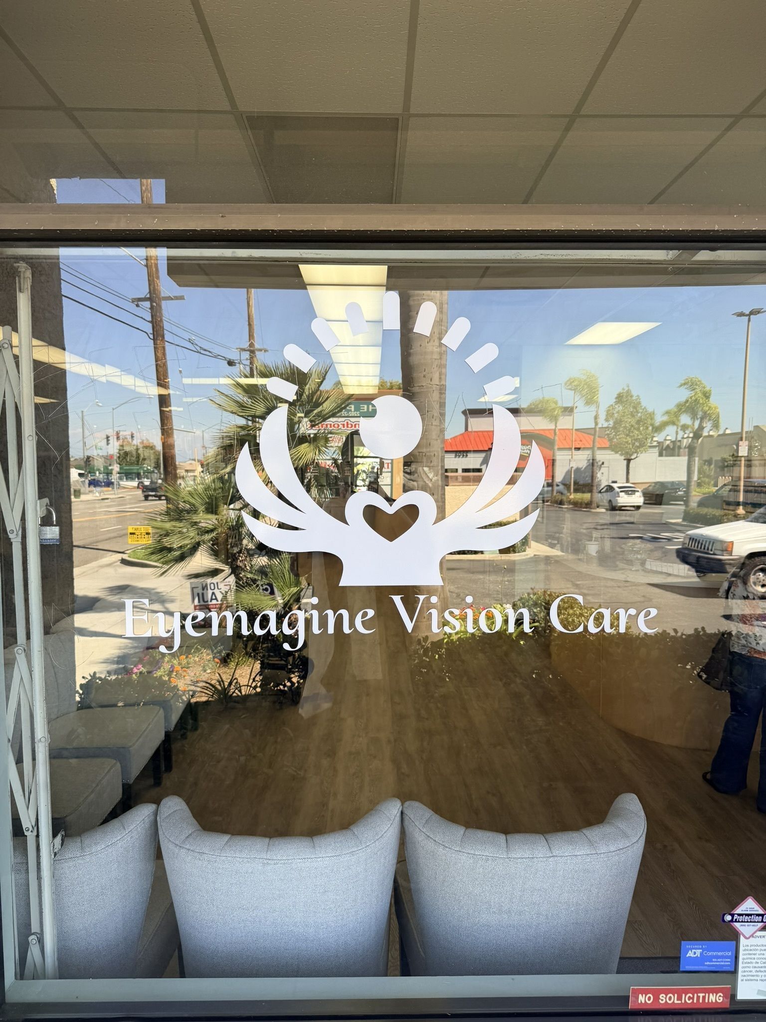 Image of cut vinyl window graphic South Bay Torrance