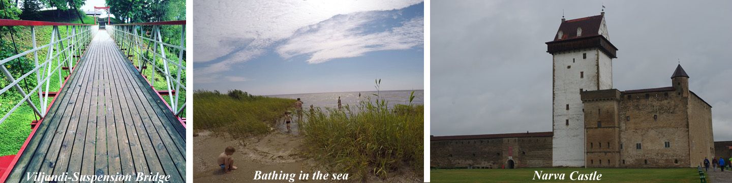 Estonia Suspension Bridge, Sea/Coast and Narva Castle