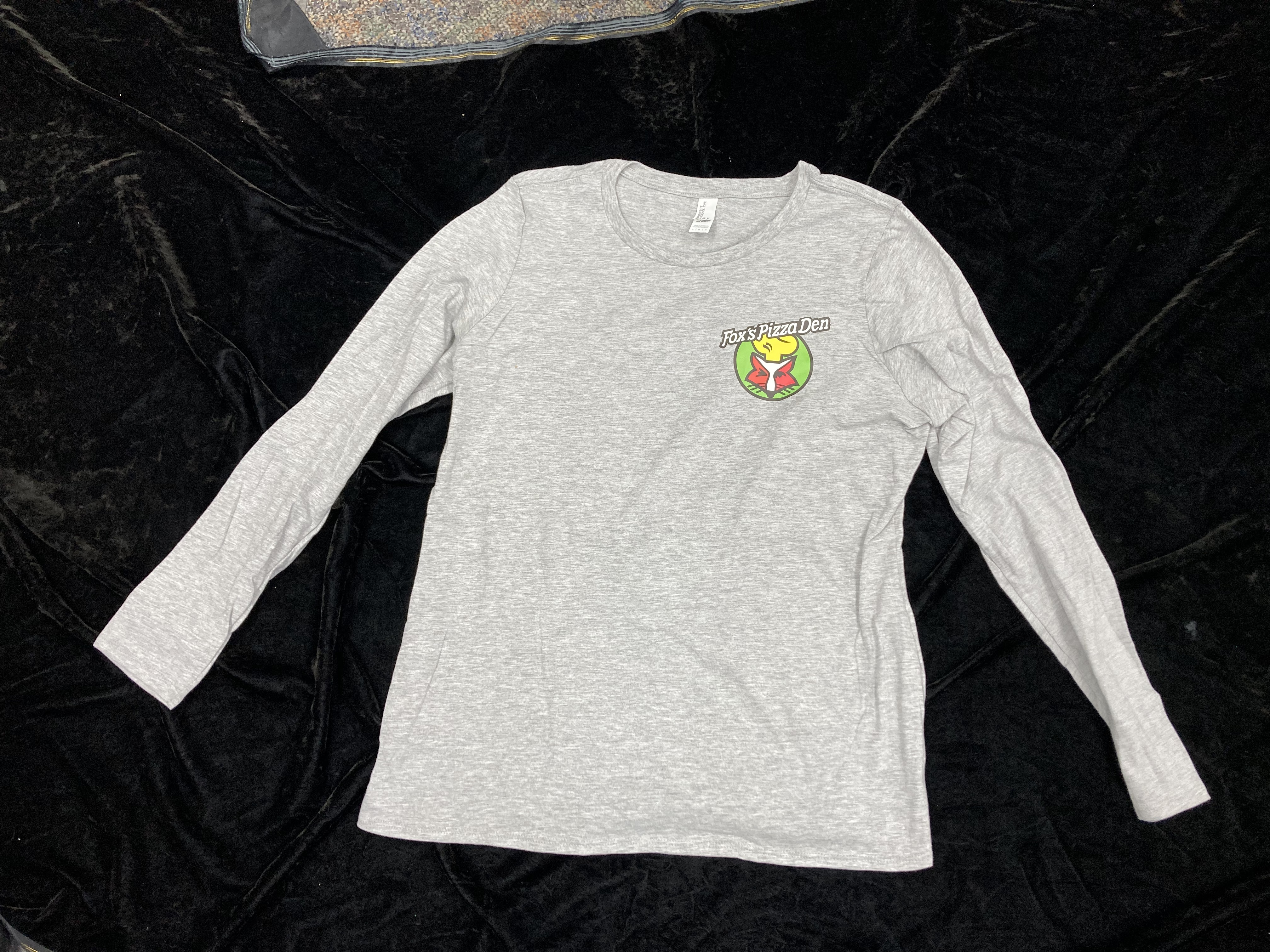 SALE Fox's Logo - Large Light Grey Blend Long Sleeve (Cotton/Poly)