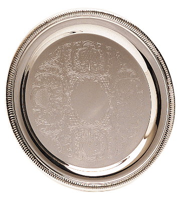 Silver-Plated Circle Tray