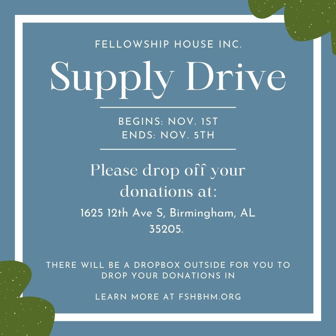 Fellowship House Supply Drive