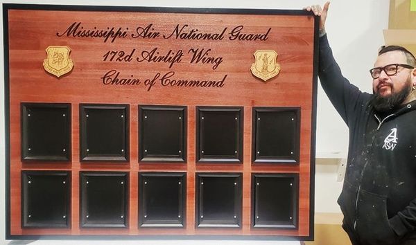 Chain-of-command and military leadership boards and plaques