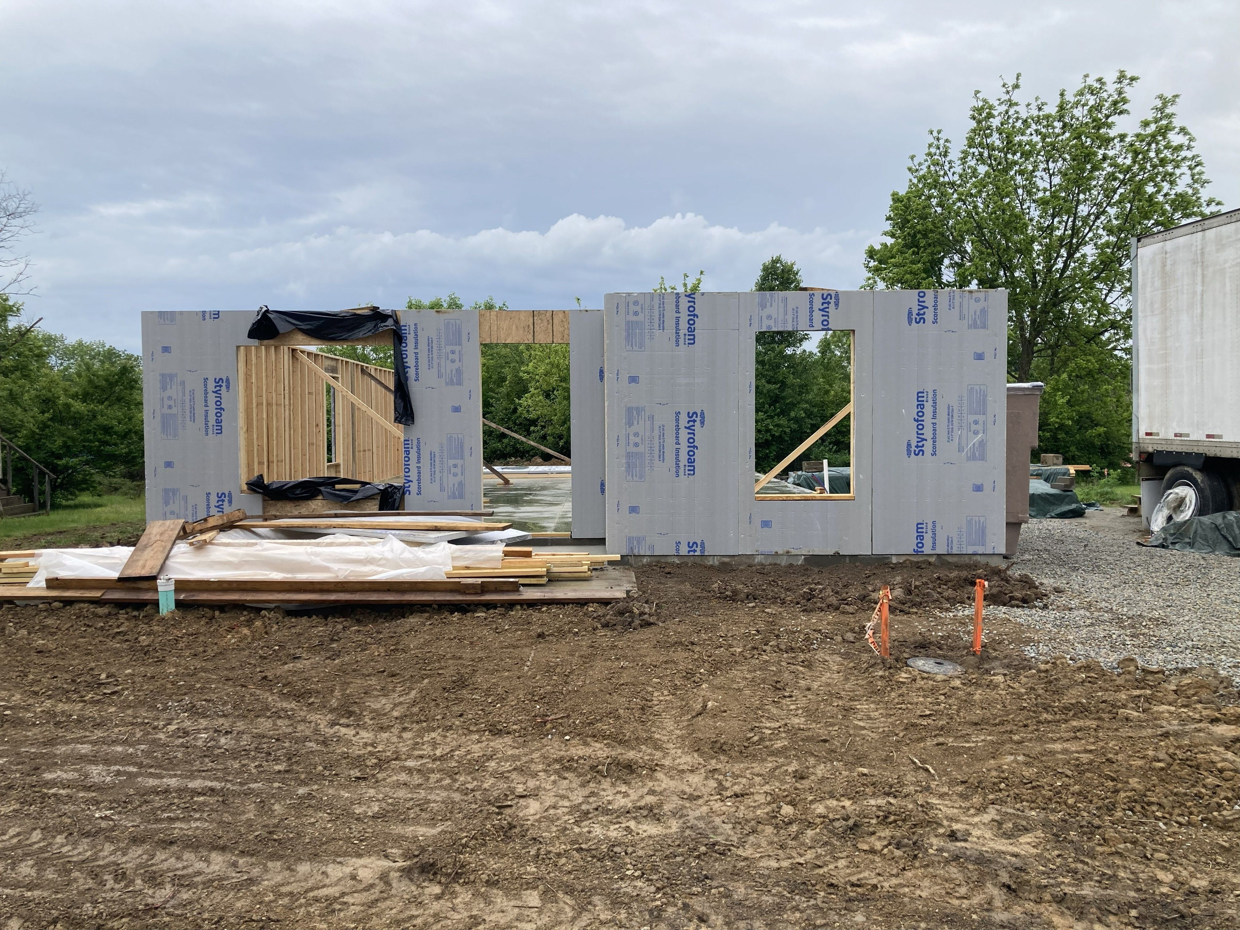 Walls are being raised on Grove St.