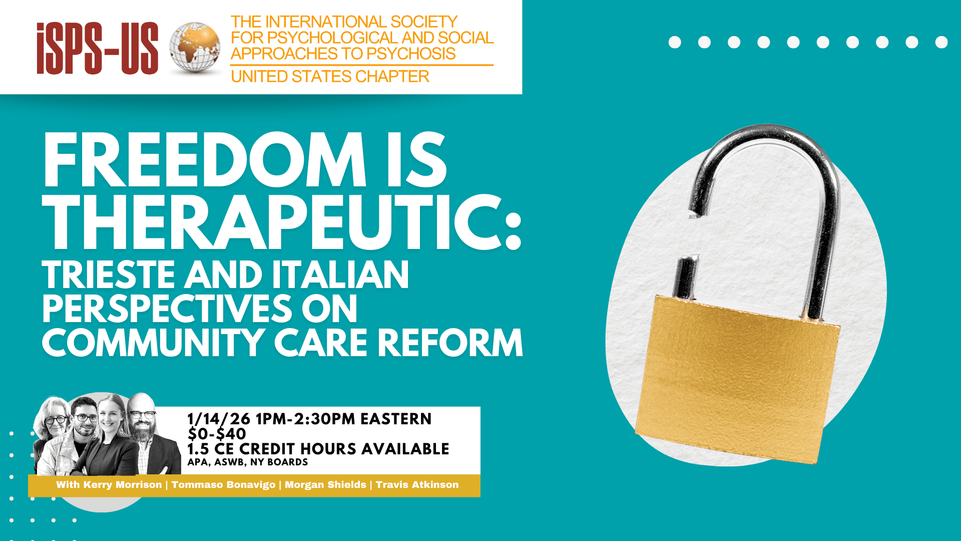 1/14/26 | Freedom is Therapeutic: Trieste and Italian Perspectives on Community Care Reform