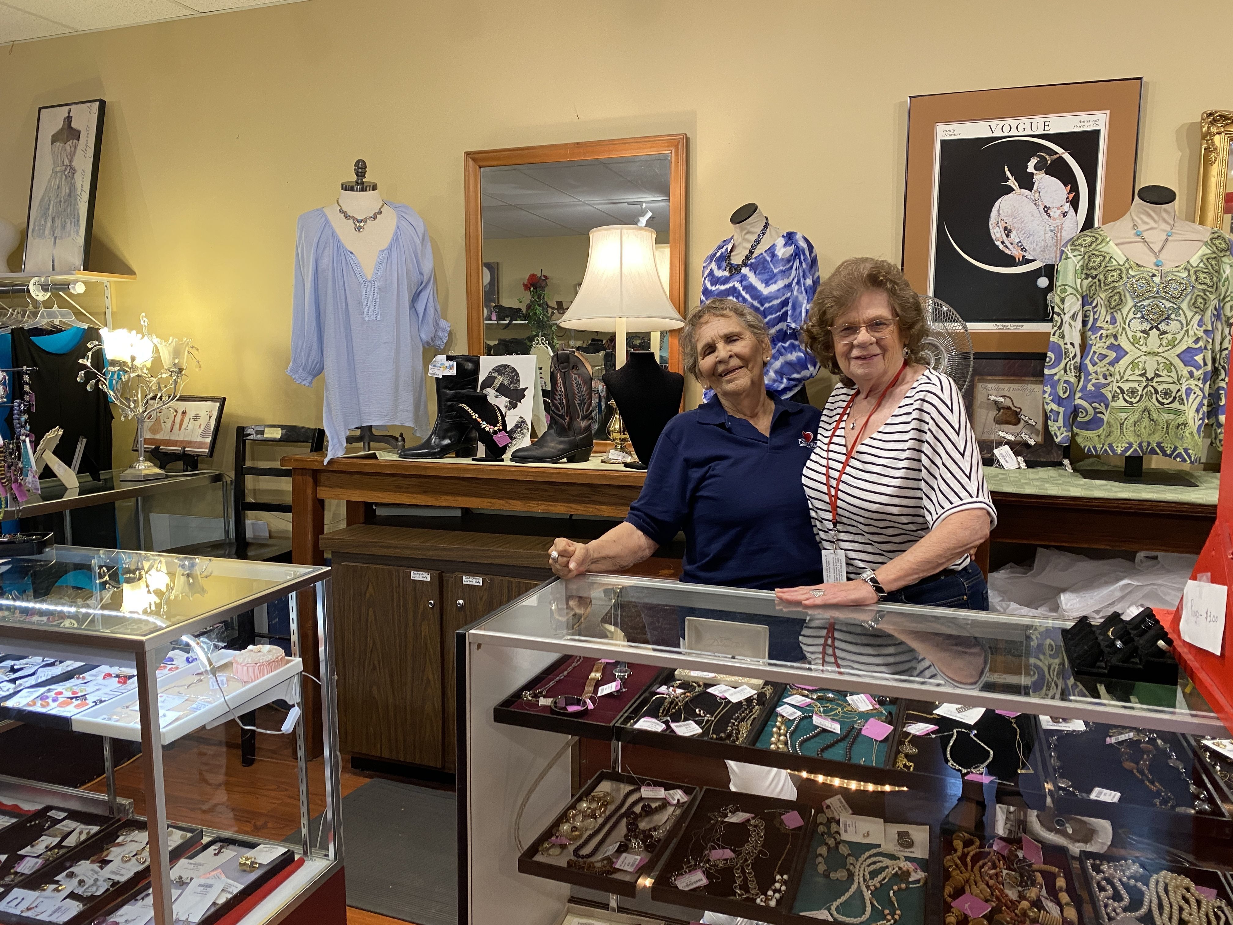 Rosemary is a prime example of why being at The Caring Place is so fun. For the last ten years, she has contributed to the lively atmosphere as a volunteer pricing purses, hats, and clothes.