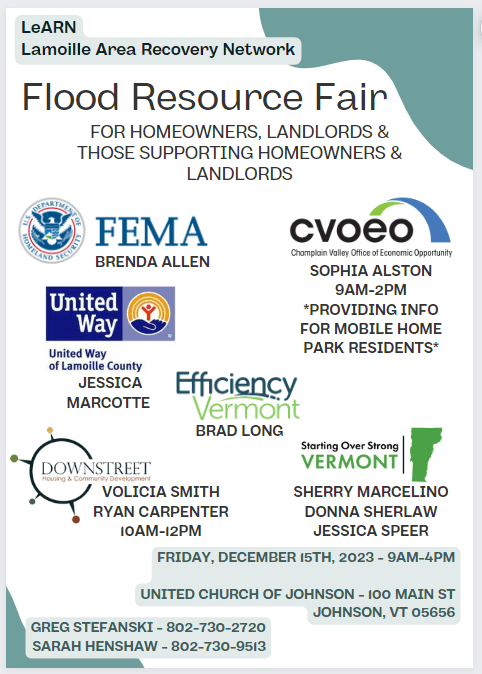 Flood Resource Fair - 12/15