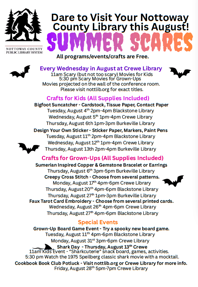 July Reading Program Schedule