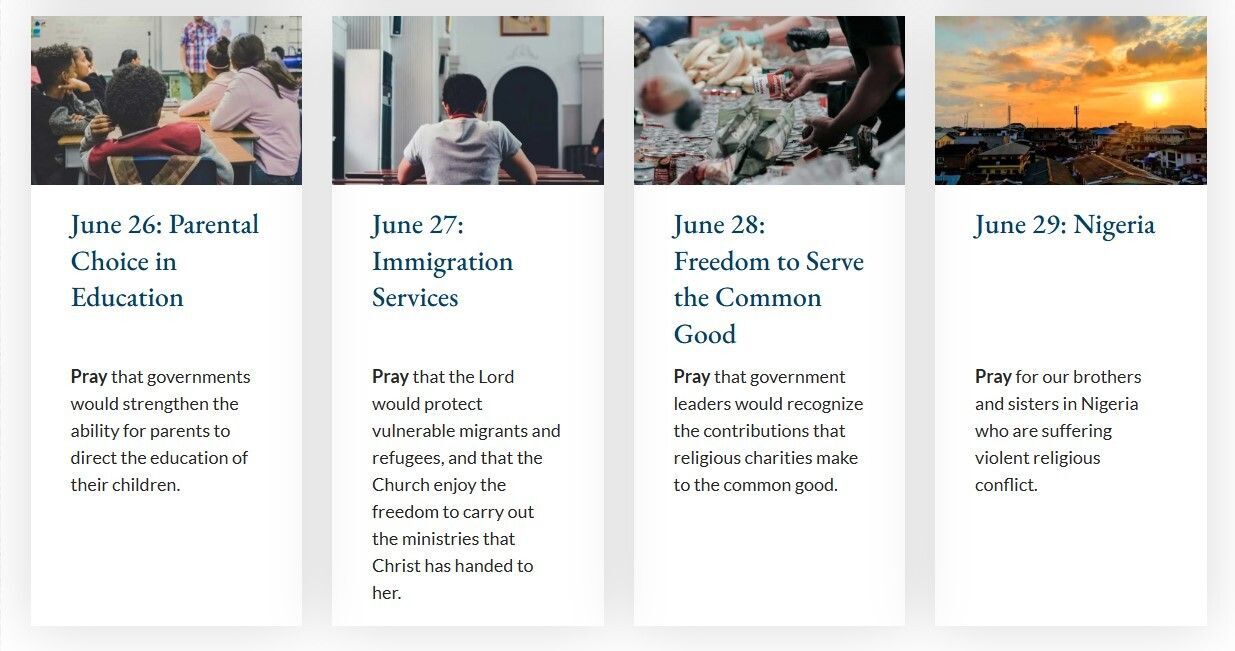 Pray Reflect Act, each day