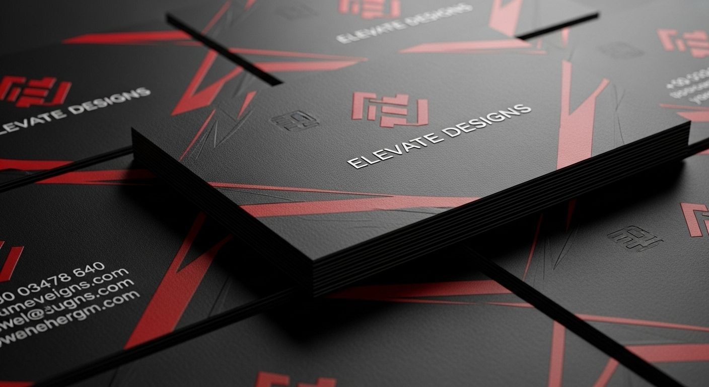 Embossed and debossed specialty business cards printed on thick cardstock for a professional feel in seattle and Bellevue..