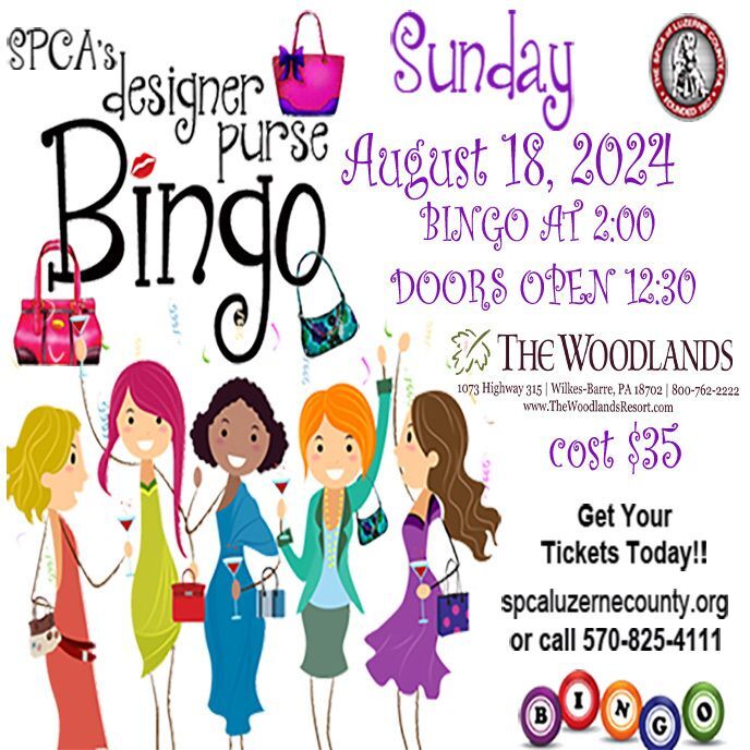 Join us on Sunday, August 18th at the Woodlands for an afternoon of fun, food, baskets and PURSES!!! Make your reservation today!!