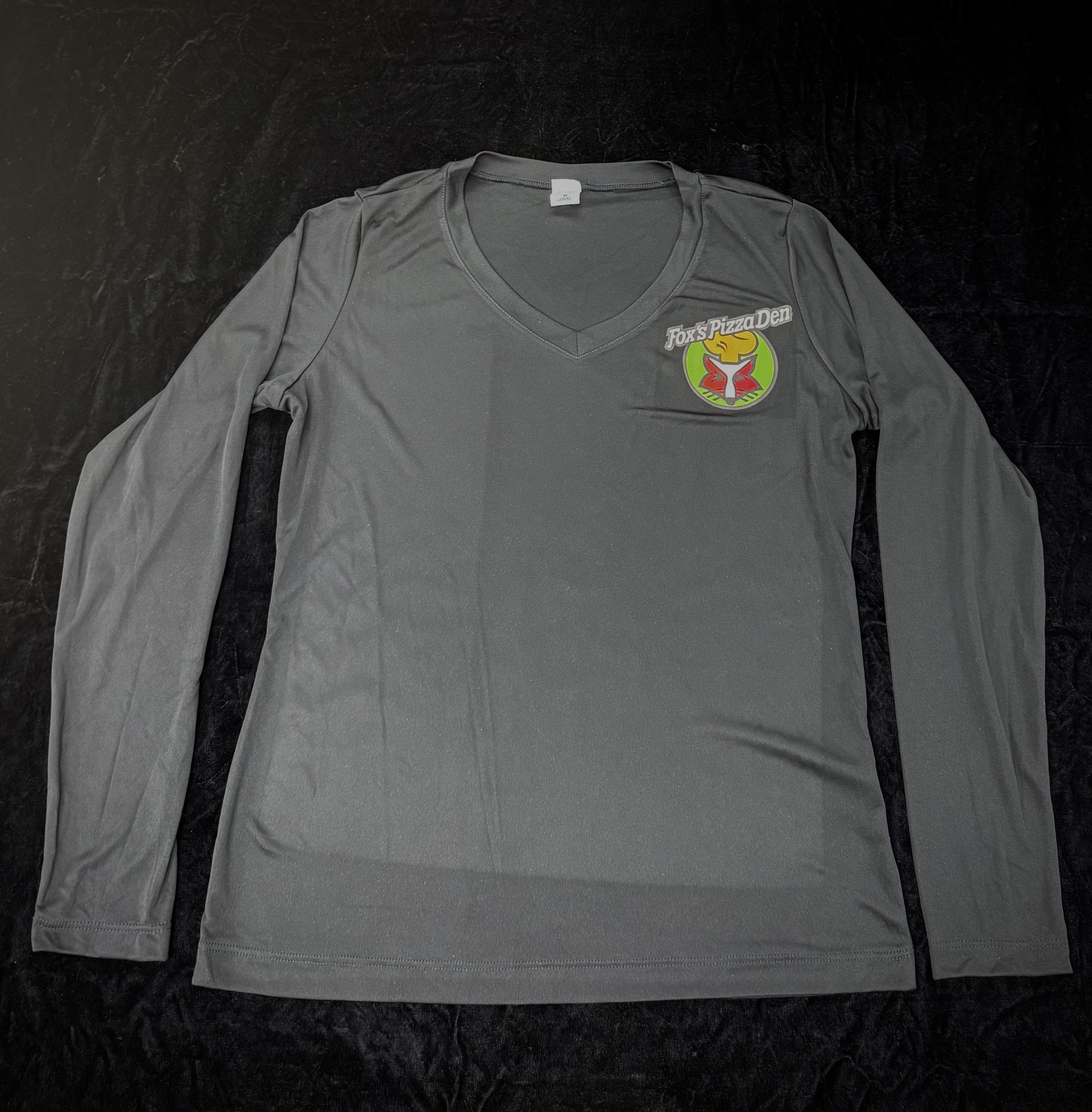 SALE Fox's Logo - LADIES Medium Black Moisture Wicking Long Sleeve