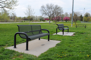 Memorial Park Benches and Fountains | Lincoln, Nebraska