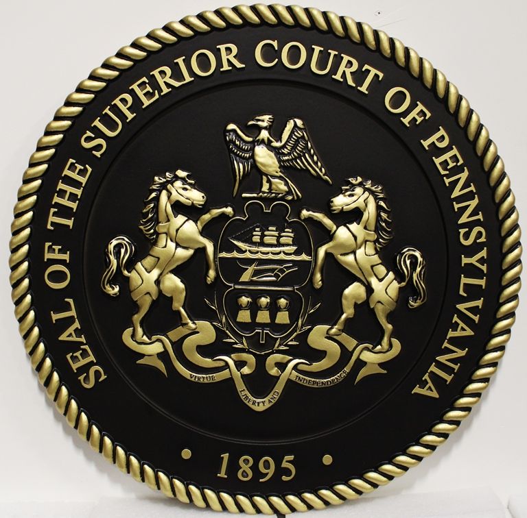 MB2223 - Plaque of the Seal of the Superior Court of Pennsylvania, 3-D 