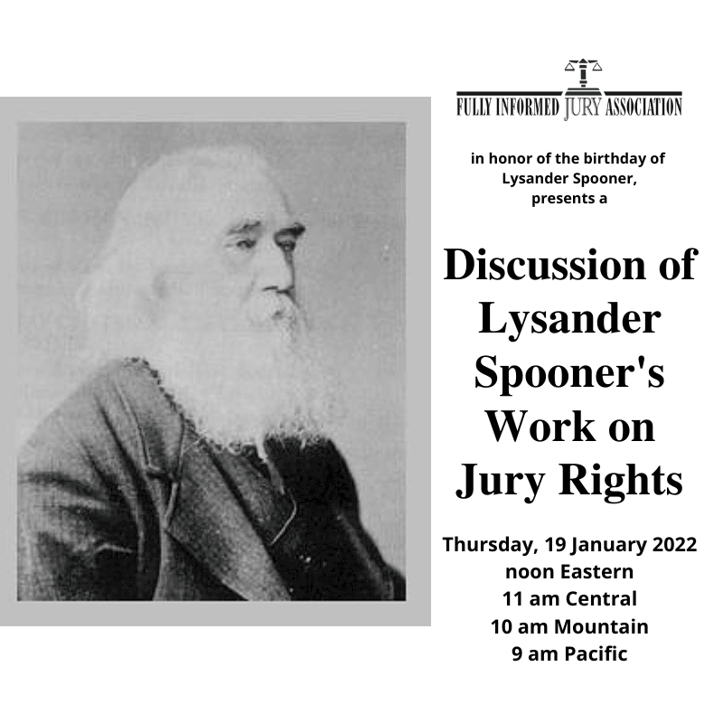 Discussion of Lysander Spooner's Work on Jury Rights