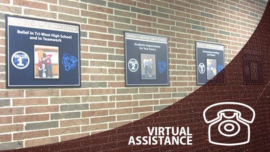 Descon virtual assistance link, custom signs, school signage company, school graphics