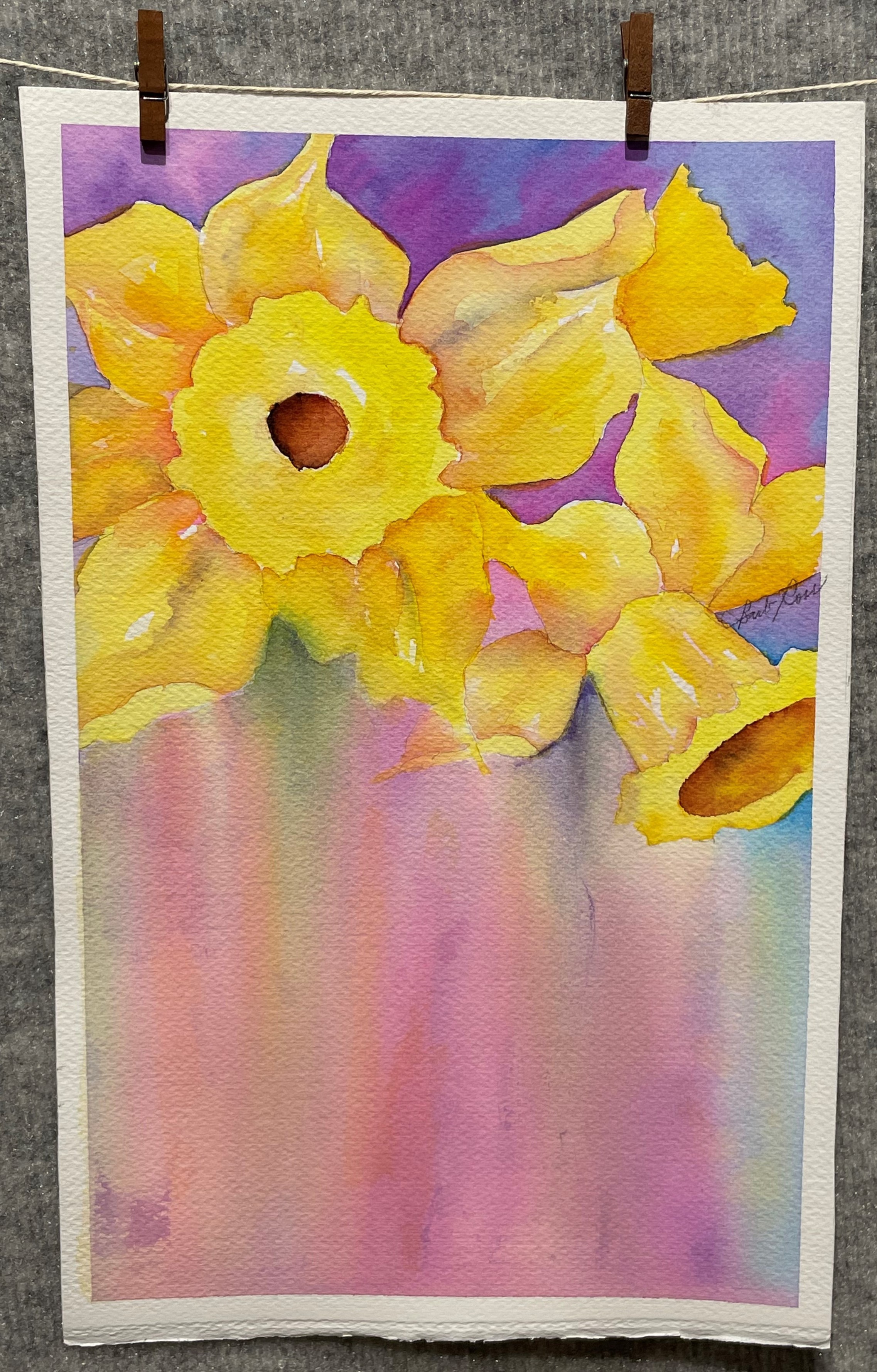 Daffodils on Top Unframed