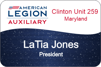 AMERICAN LEGION AUXILIARY NAME BADGE NO BLING