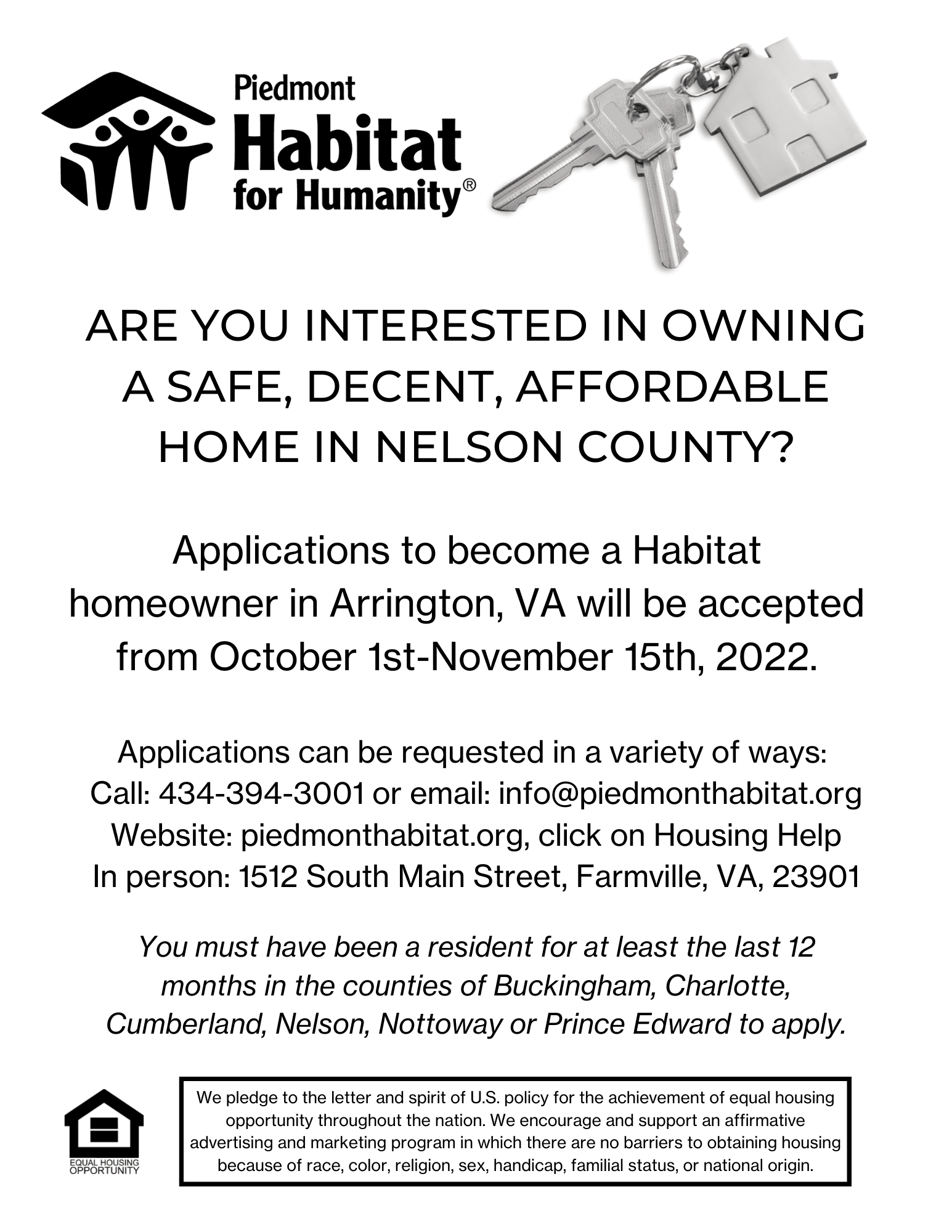 homeowner application flyer
