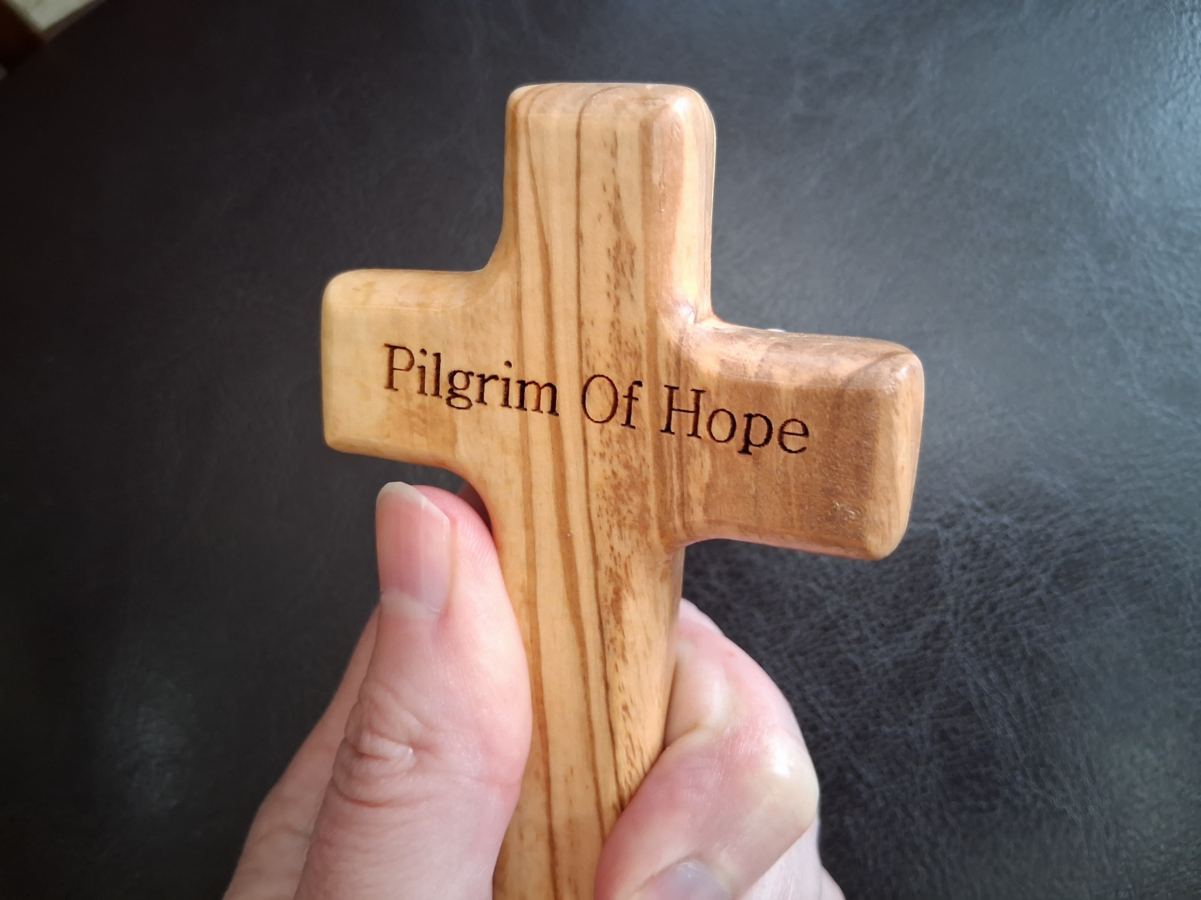 Cross - Handheld Olive Wood Prayer Cross