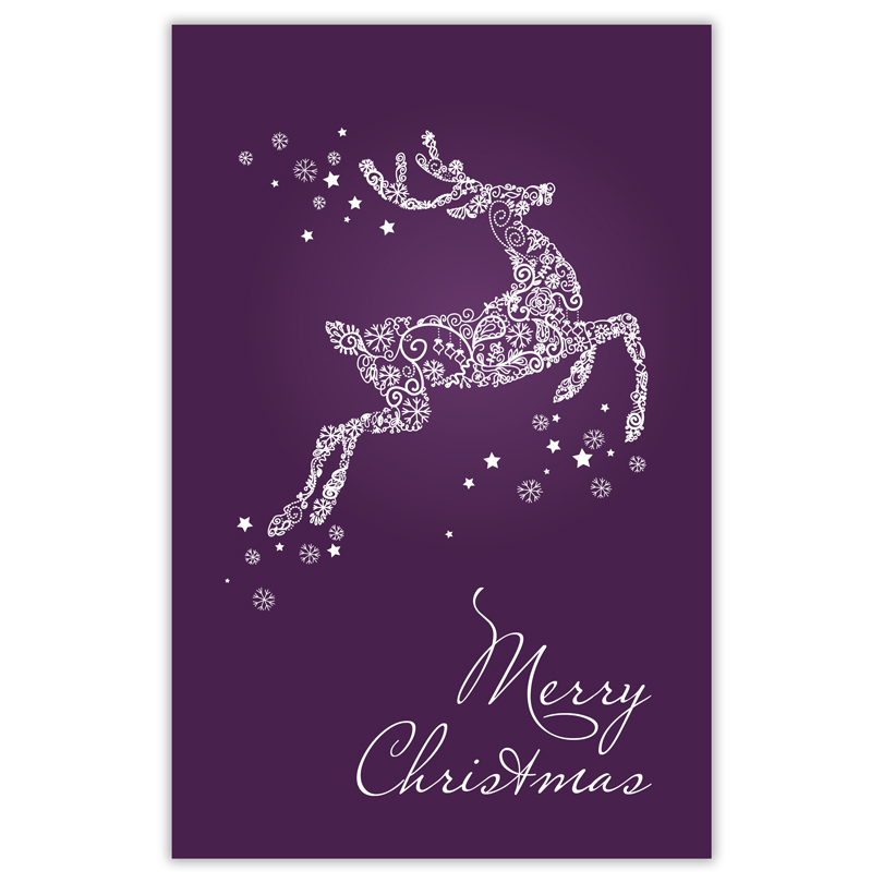 5.5 x 8.5 "Merry Christmas" Reindeer