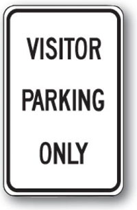 Visitor Parking Only-12 inch x 18 inch