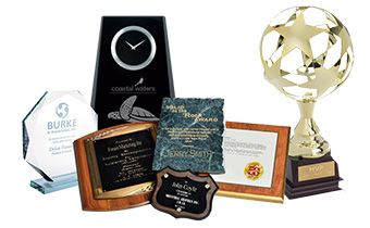 Display of our Custom Plaques and Awards