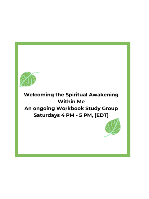 New Workbook Study Group!