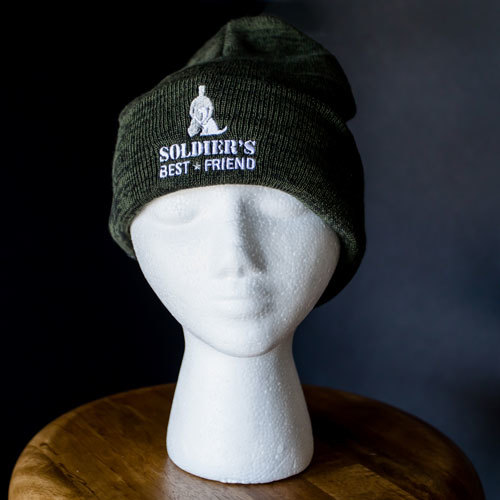 Beanie Olive Green Heather Knit Cuff