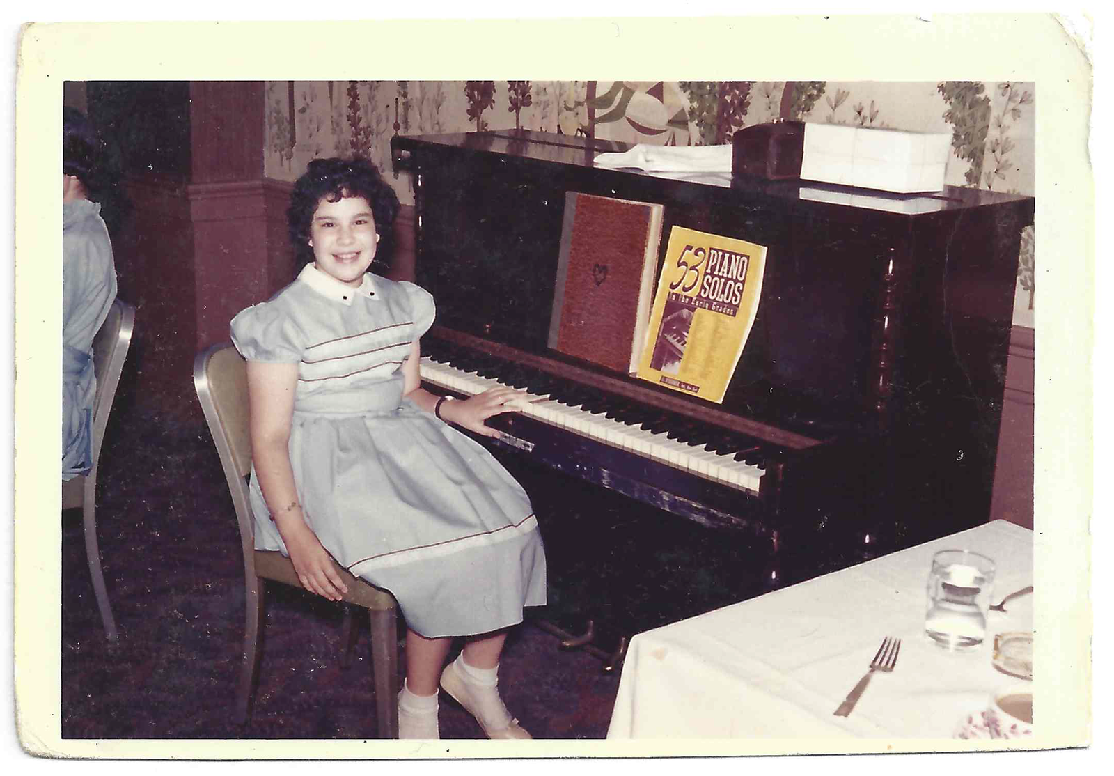 Mina's first recital, age ten, at her sister's sixteenth birthday party.