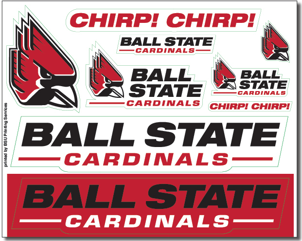 * BSU Cardinals Stickers Sheet