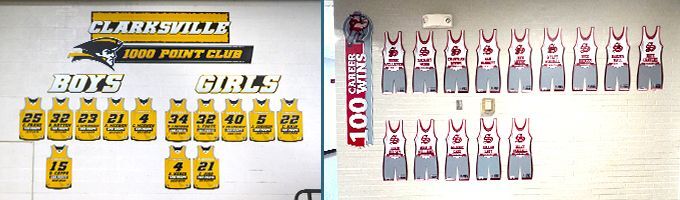 Descon offers Record Jersey signs with custom information in three sizes.