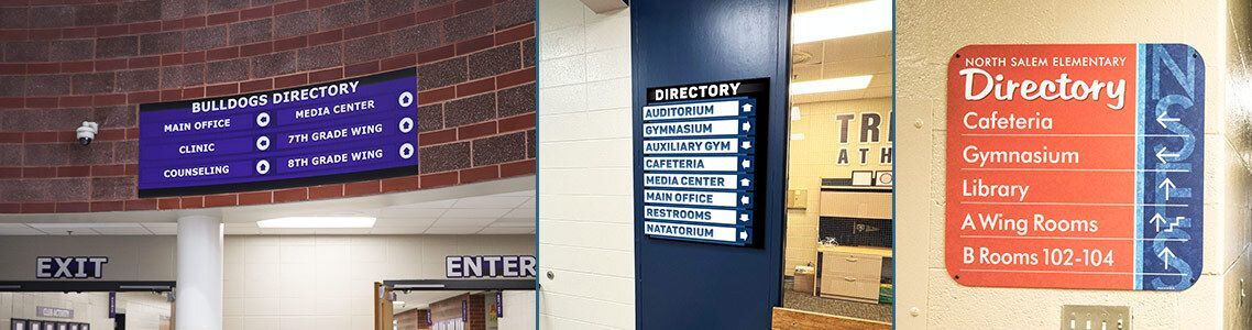 Descon Directory Boards are a professional and eye-catching way to communicate this basic information, customized especially to your school or facility.