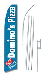 Domino's Pizza Swooper/Feather Flag + Pole + Ground Spike
