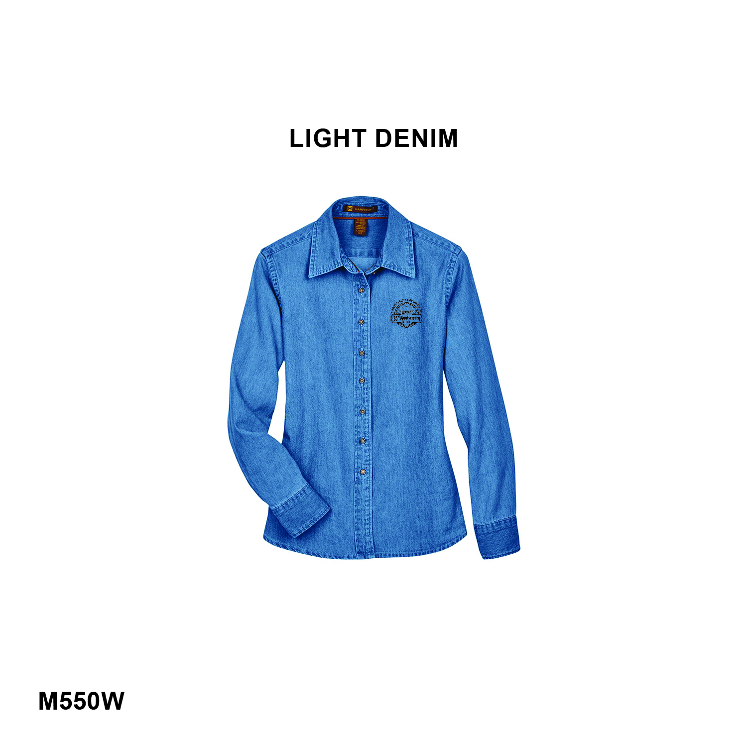 25TH ANNIVERSARY LOGO - Harriton Women's Denim Shirt