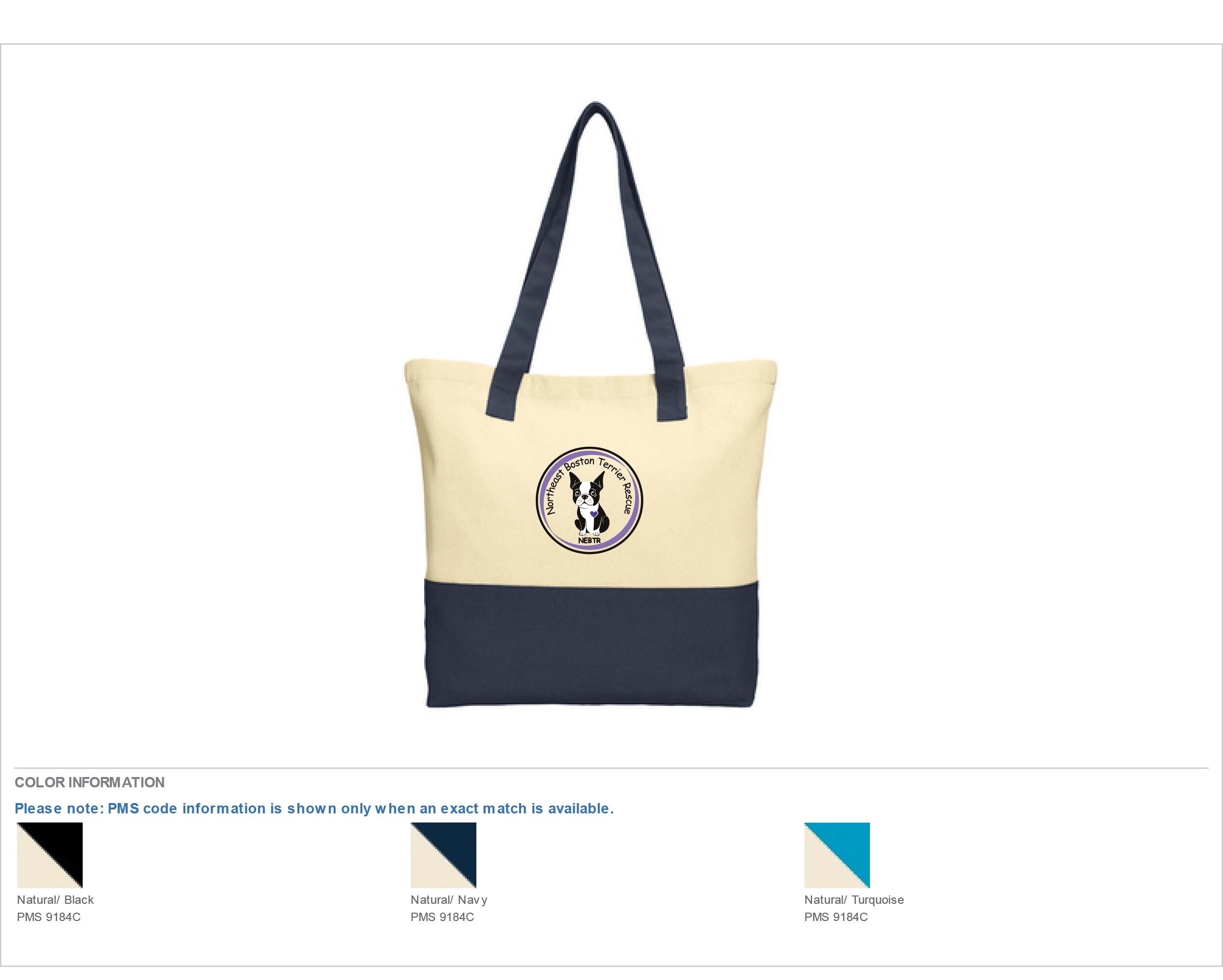 Colorblock Cotton Tote