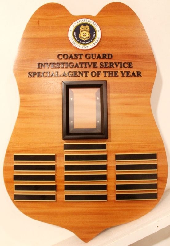 SB1178 - Coast Guard Investigative Service “Special Agent of the Year” Award Plaque