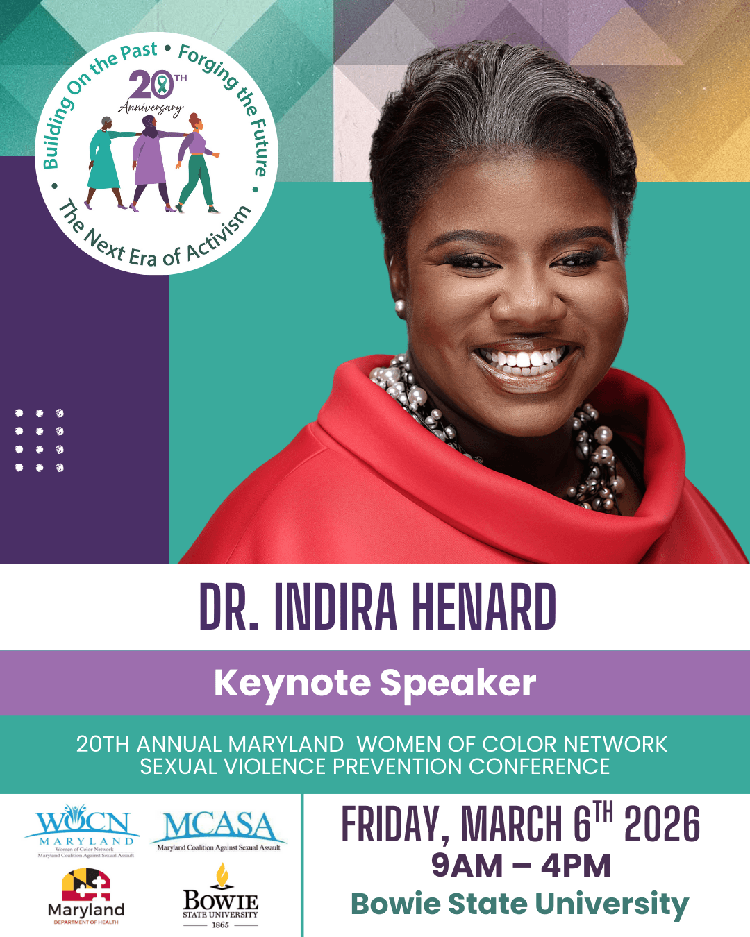 Dr. Indira Henard is Keynote Speaker for the 20th Annual Maryland Women of Color Network Sexual Violence Prevention Conference. She also was recently interviewed by Esperanza United President and CEO Vivian Huelgo, J.D.