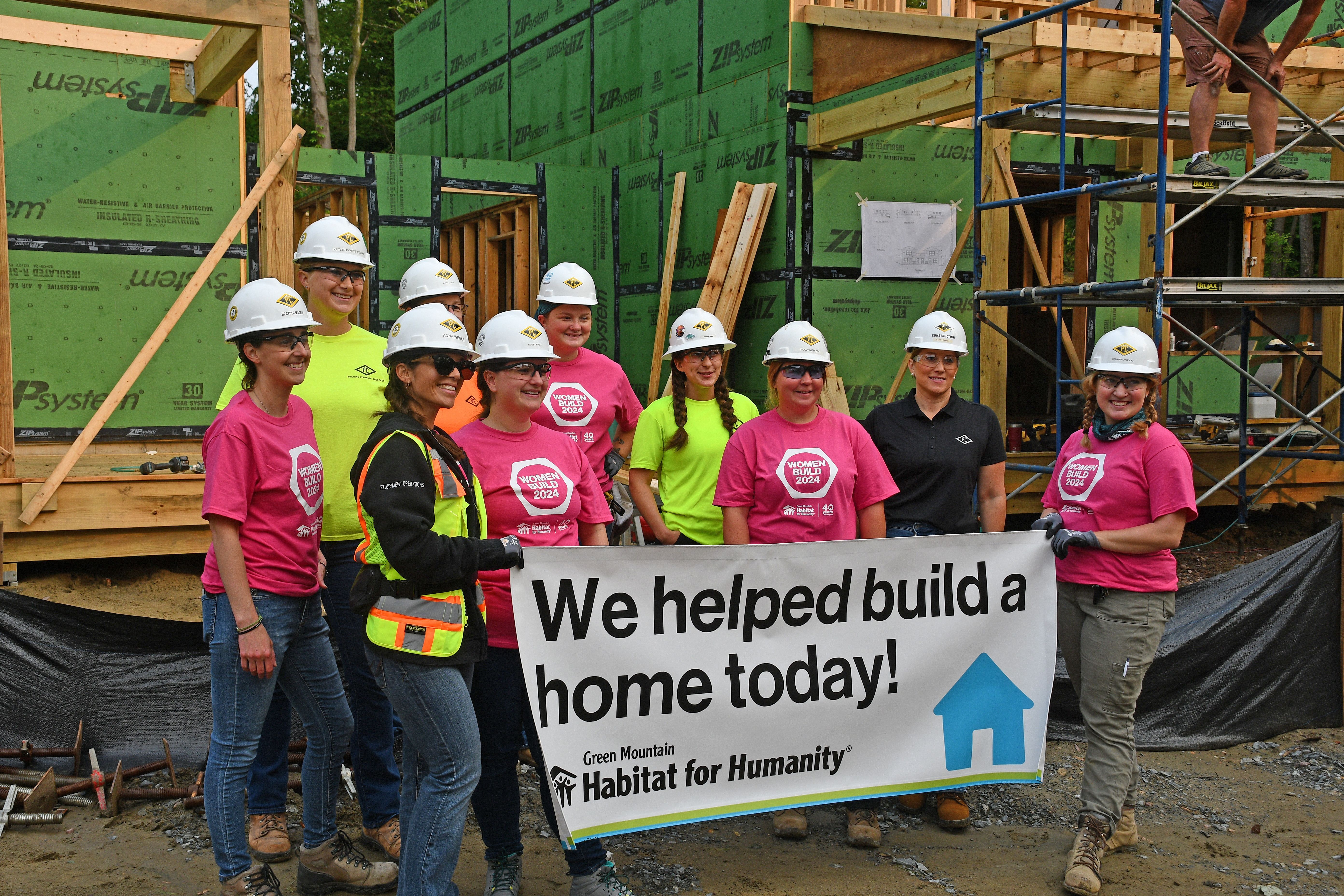 Construction Volunteers Working