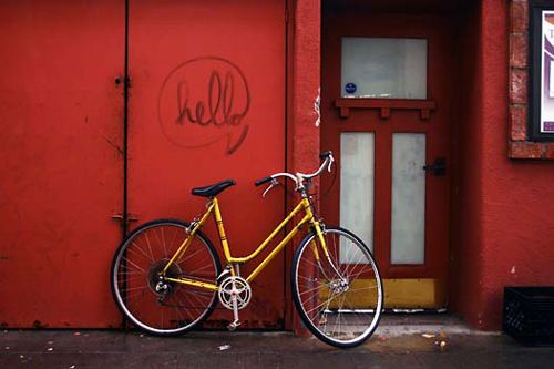 Hello Yellow Bike, Photography, 17" x 11"