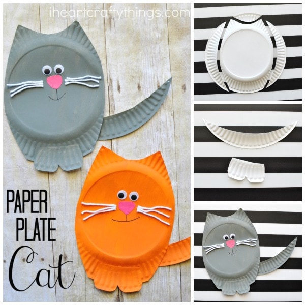 Paper Plate Cat | Home Art Projects | OMAM