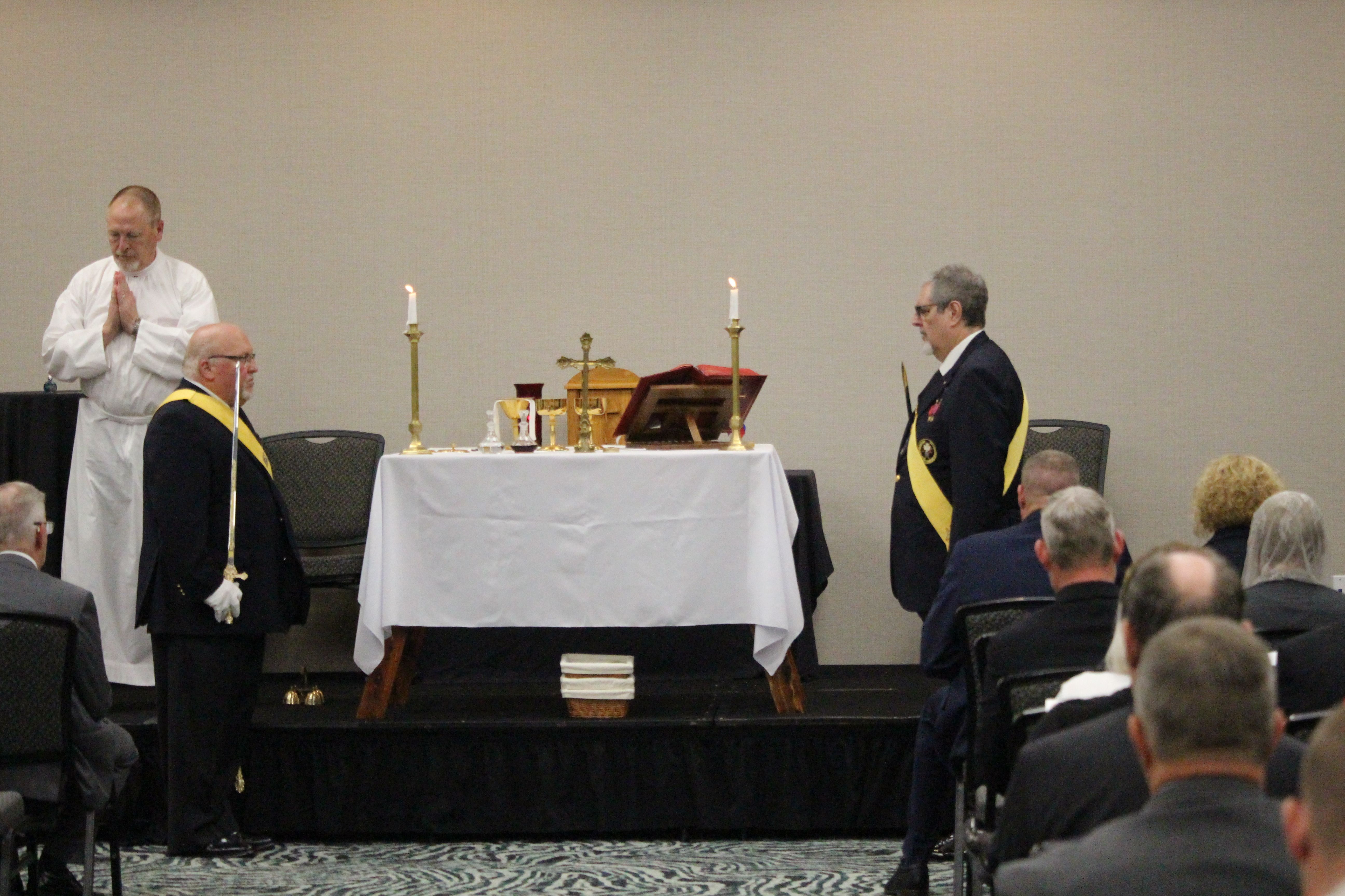 District Master Bortysky and Past District Master Lowery