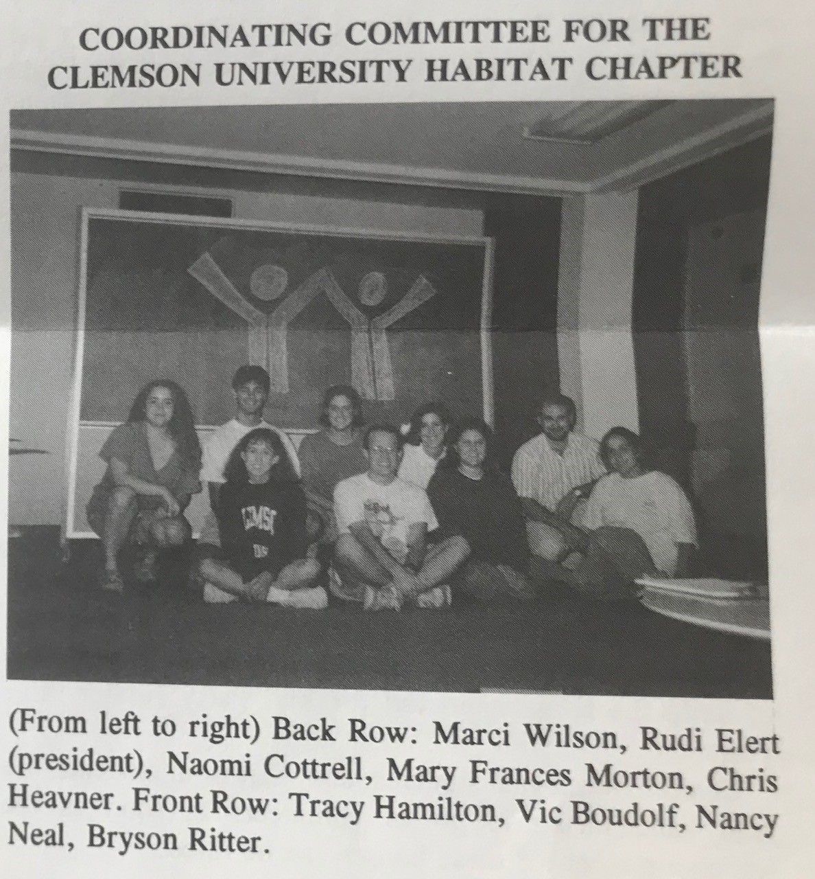 1992 – Clemson University Campus Chapter forms.
