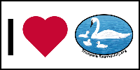 Sticker: Bumper Sticker- I Heart Swans