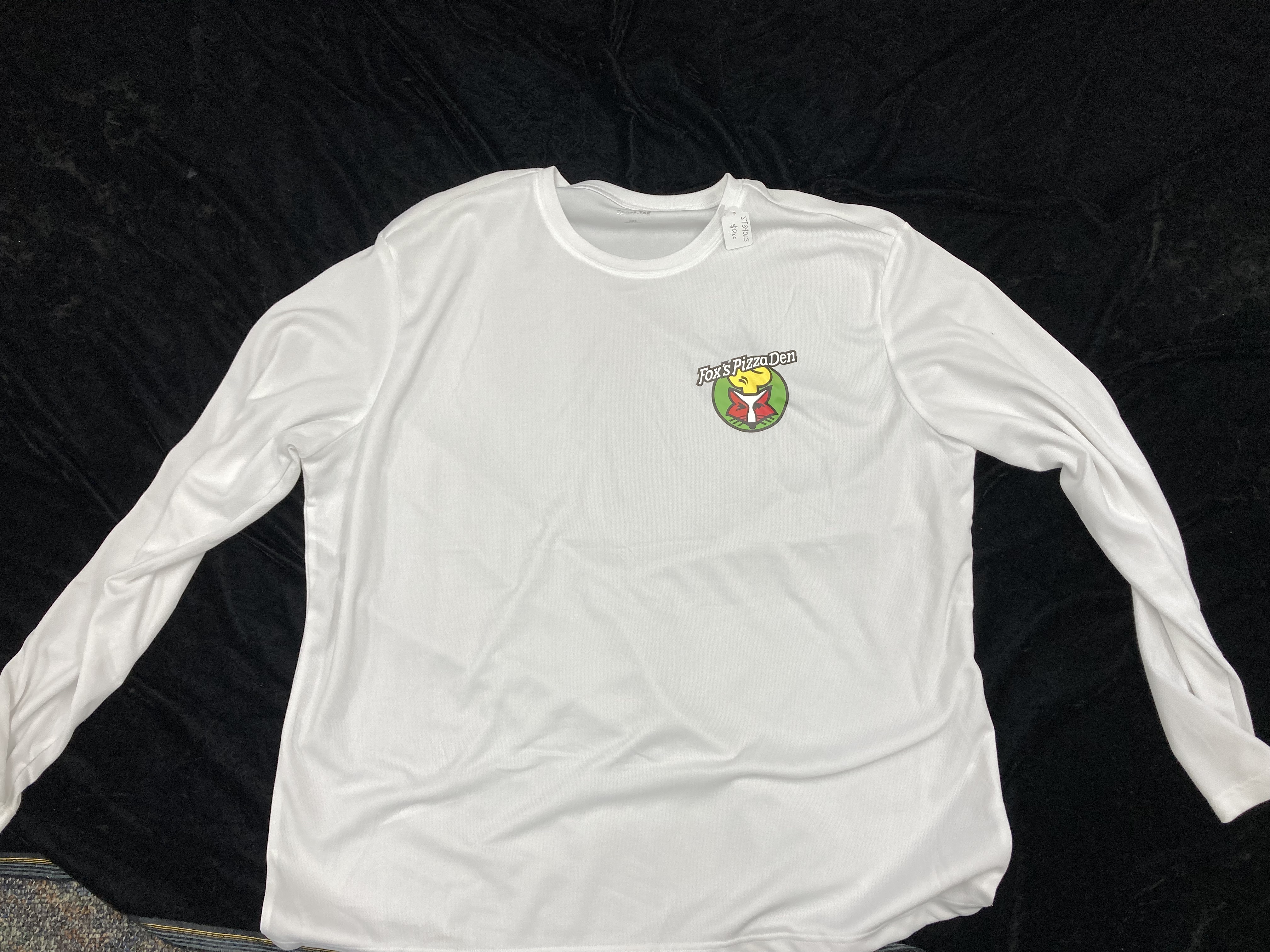 SALE Fox's Logo - 3XL White Performance Long Sleeve