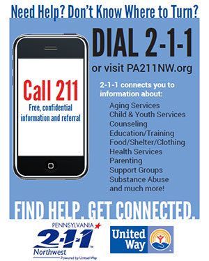 Need Help? Don't Know Where to Turn? Dial 2-1-1