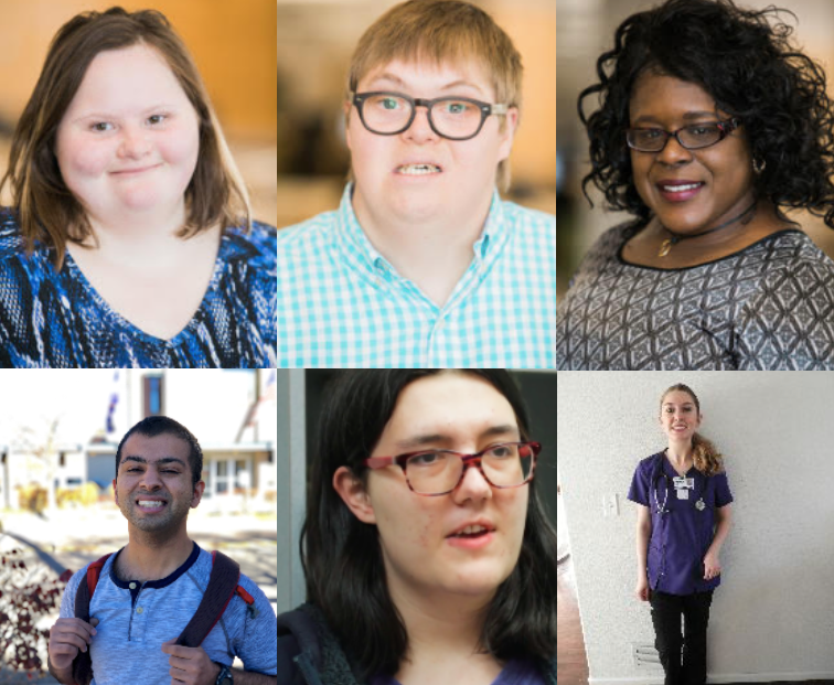 Collage of six graduates of inclusive higher education